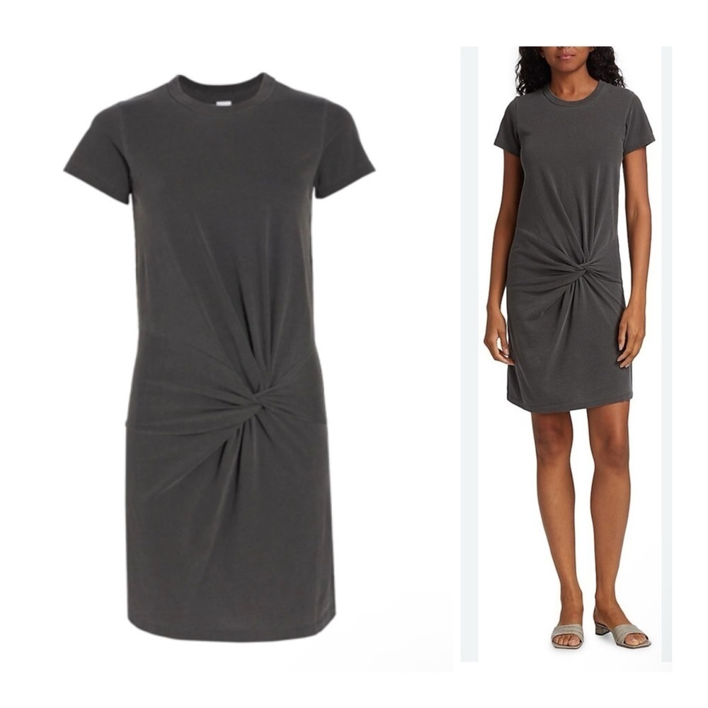 NSF | Kaden Minimalist Wear Everywhere Twisted-Knot Tee Dress | P / XS (0)